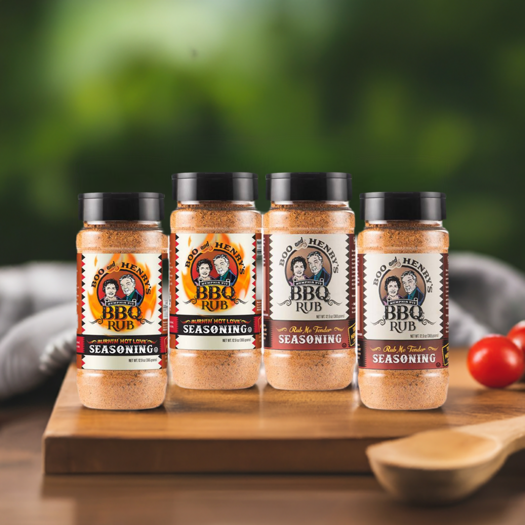 Variety BBQ Seasoning 4-Pack - Boo and Henry's BBQ® Products & Restaurant